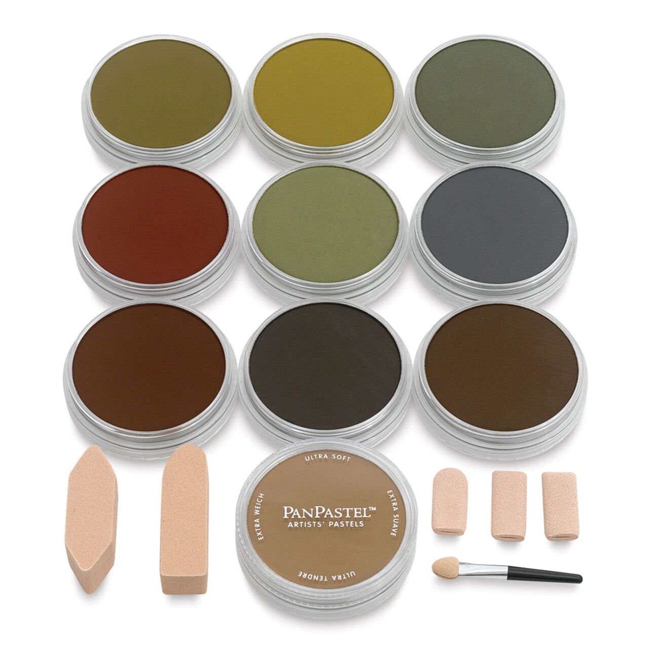 PanPastel Artists’ Painting Pastels Set - Extra Dark Warm Colors, Set of 10